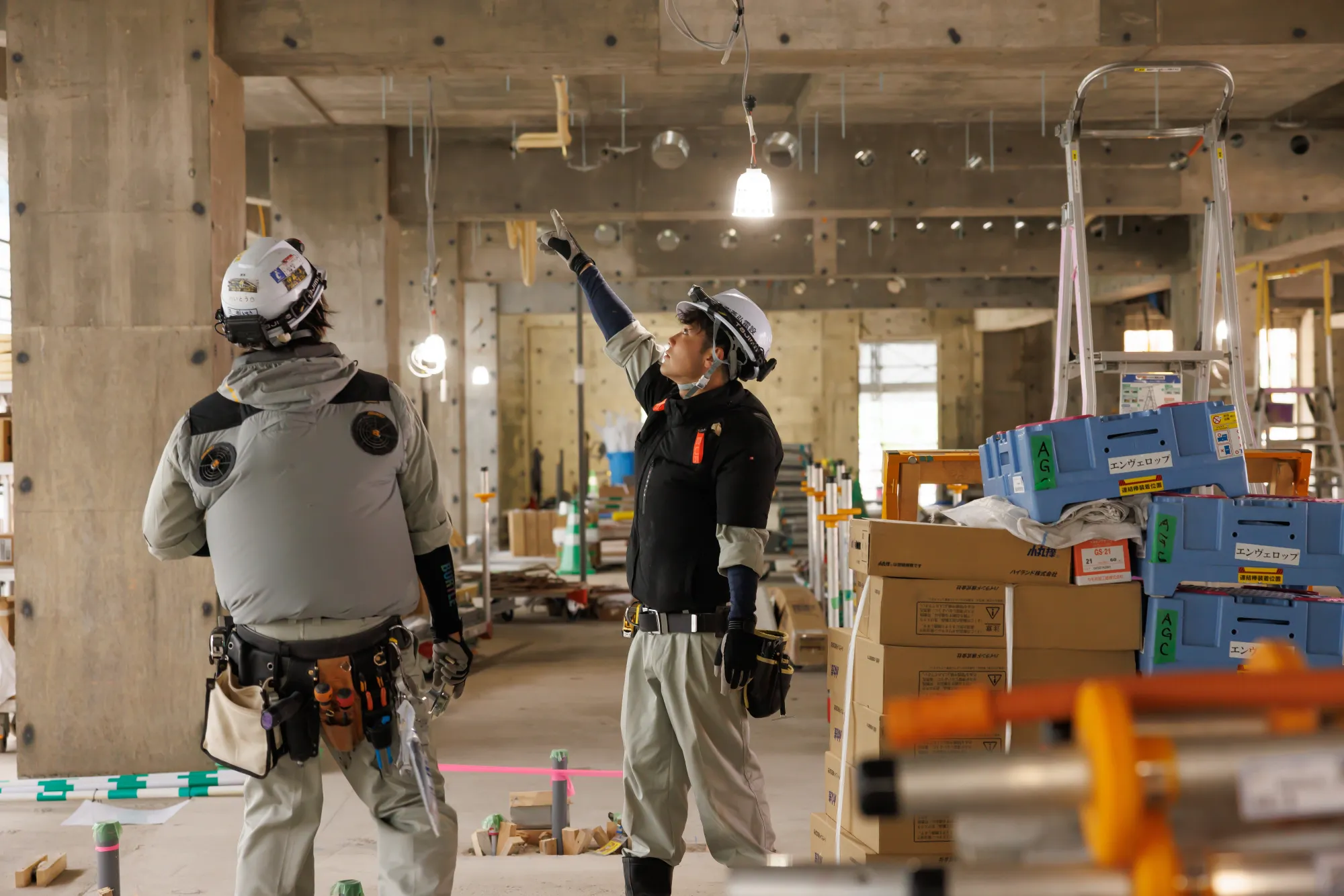 午後の作業開始